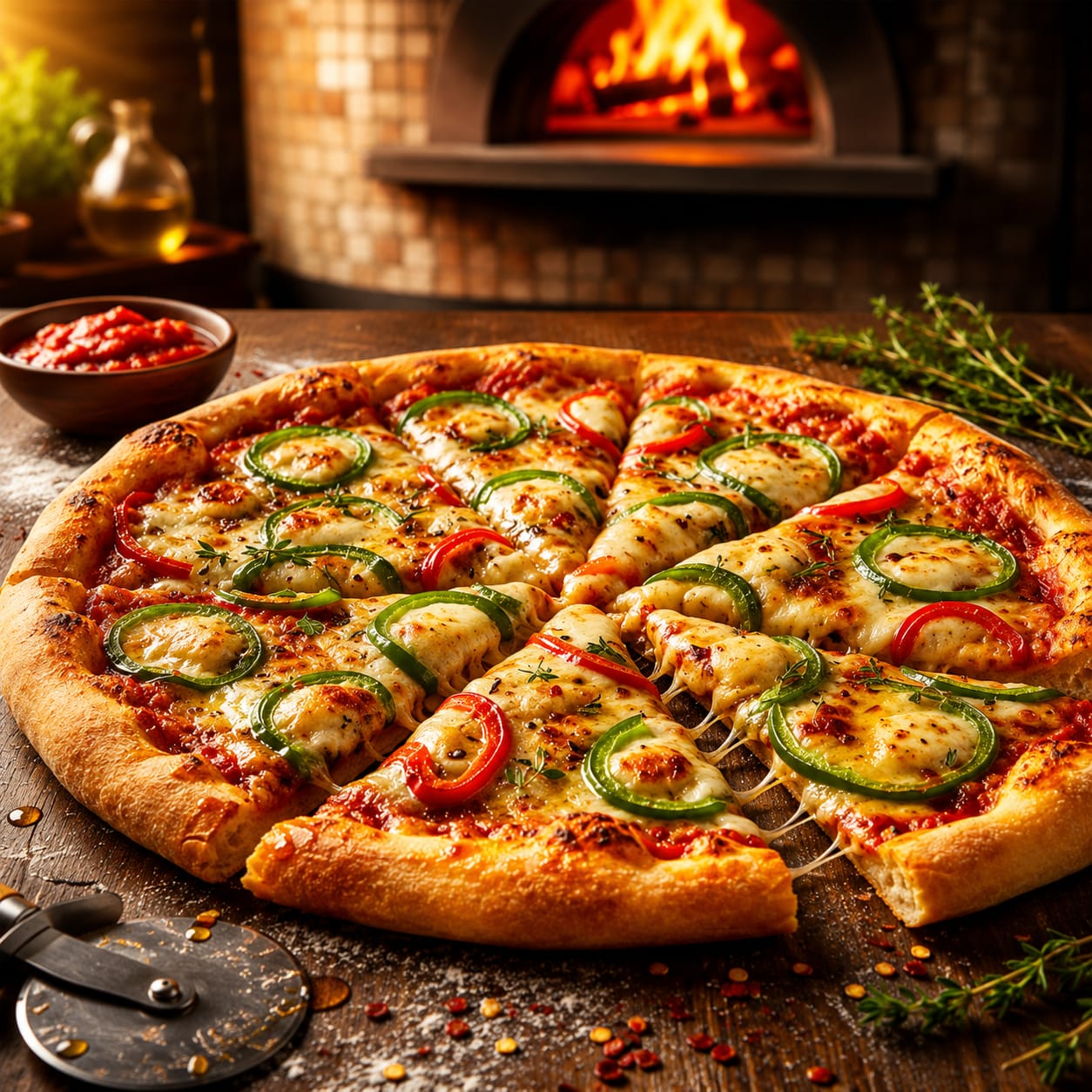 Loaded Cheese Capsicum Pizza [8 inches]