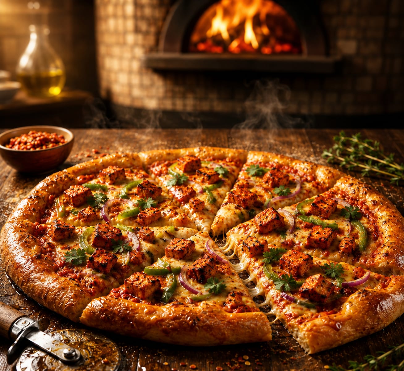 Tandoori chicken tikka pizza [8 inches]